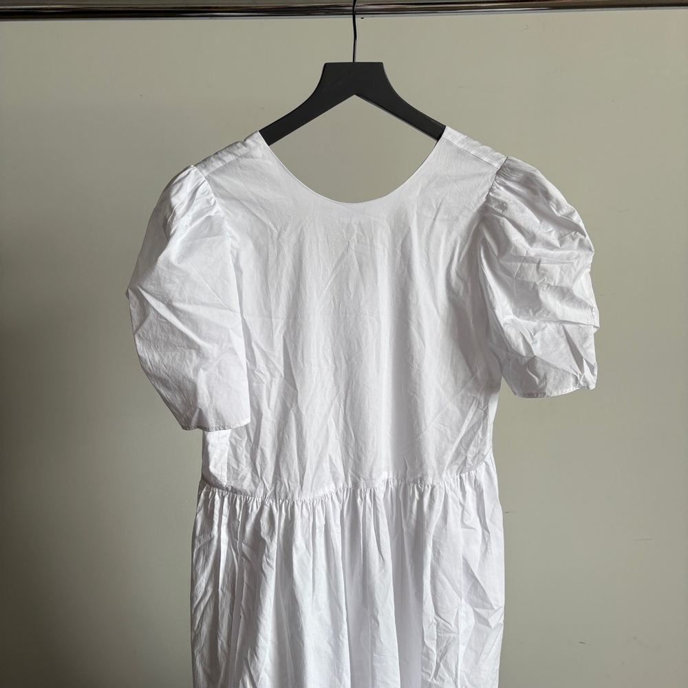 $475 NWT White Rhode Cotton “Nisha” Midi Dress Sz Medium - Picture 3 of 15